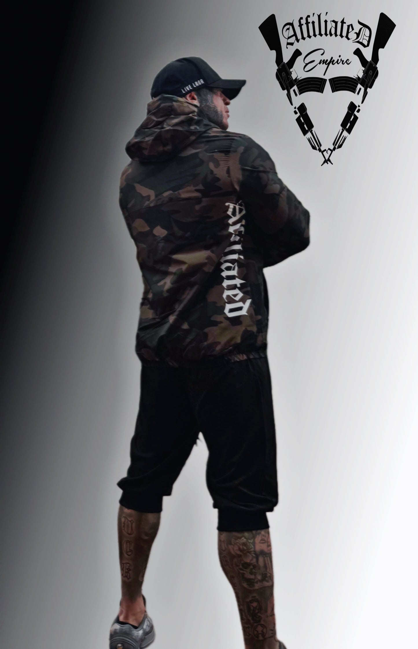 AFFILIATED - zip up green camo weatherproof jackets