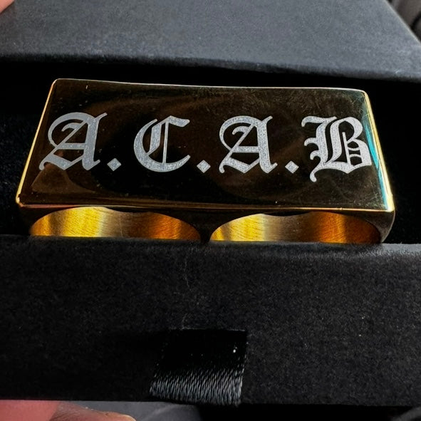 Double Knuckle Rings - silver and gold.