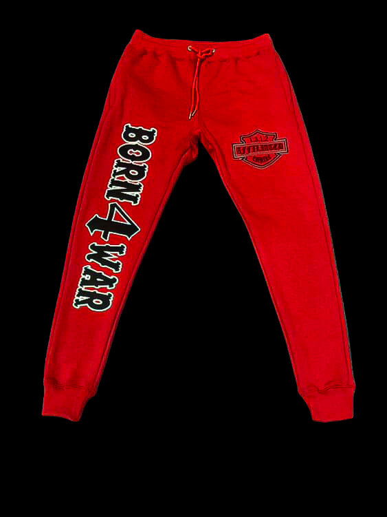 Affiliated Empire - red BORN4WAR , embroidery trackies