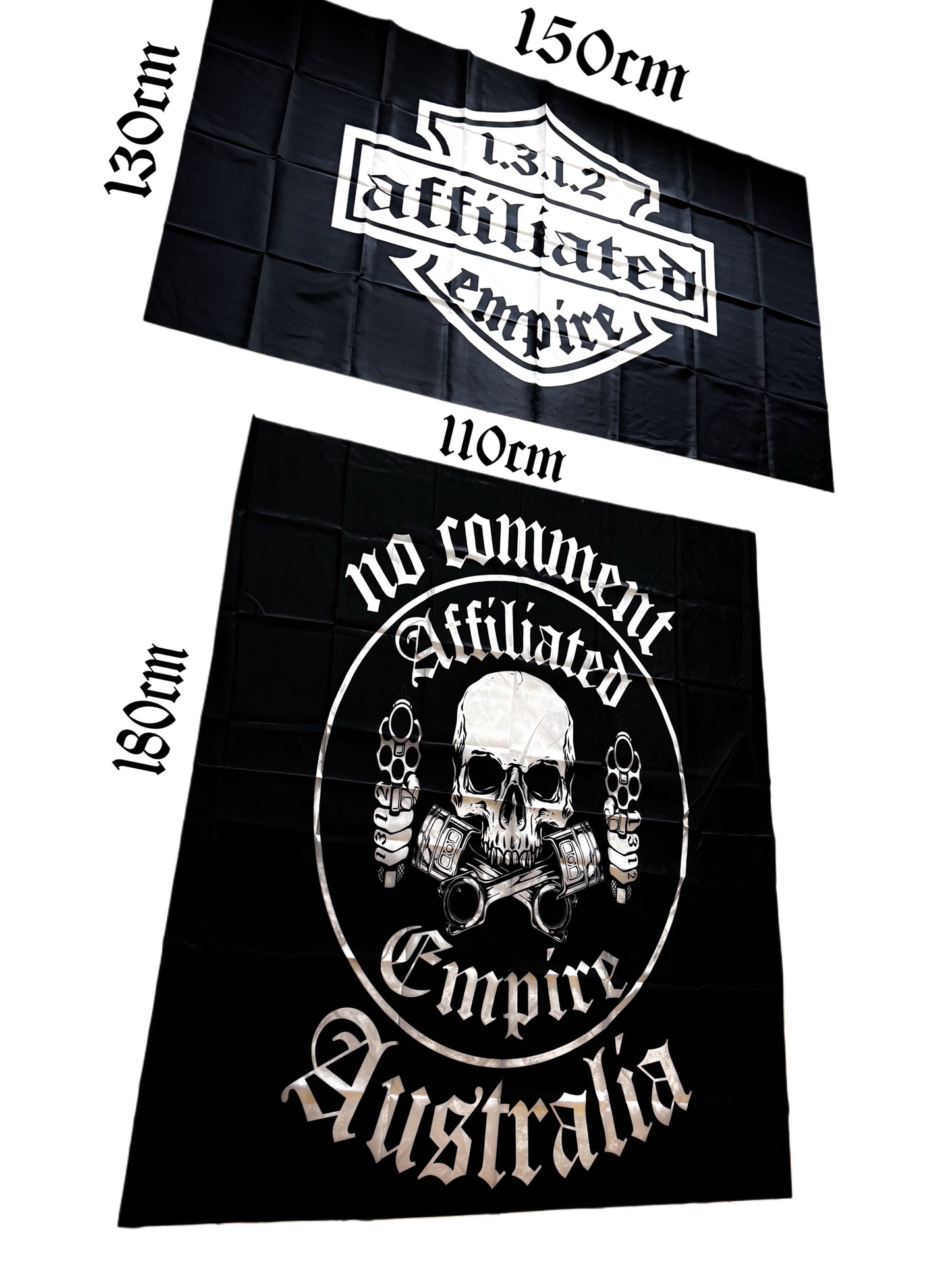 Affiliated Empire - no comment / 1312 logo / FYL / tattoo girl - wall flags