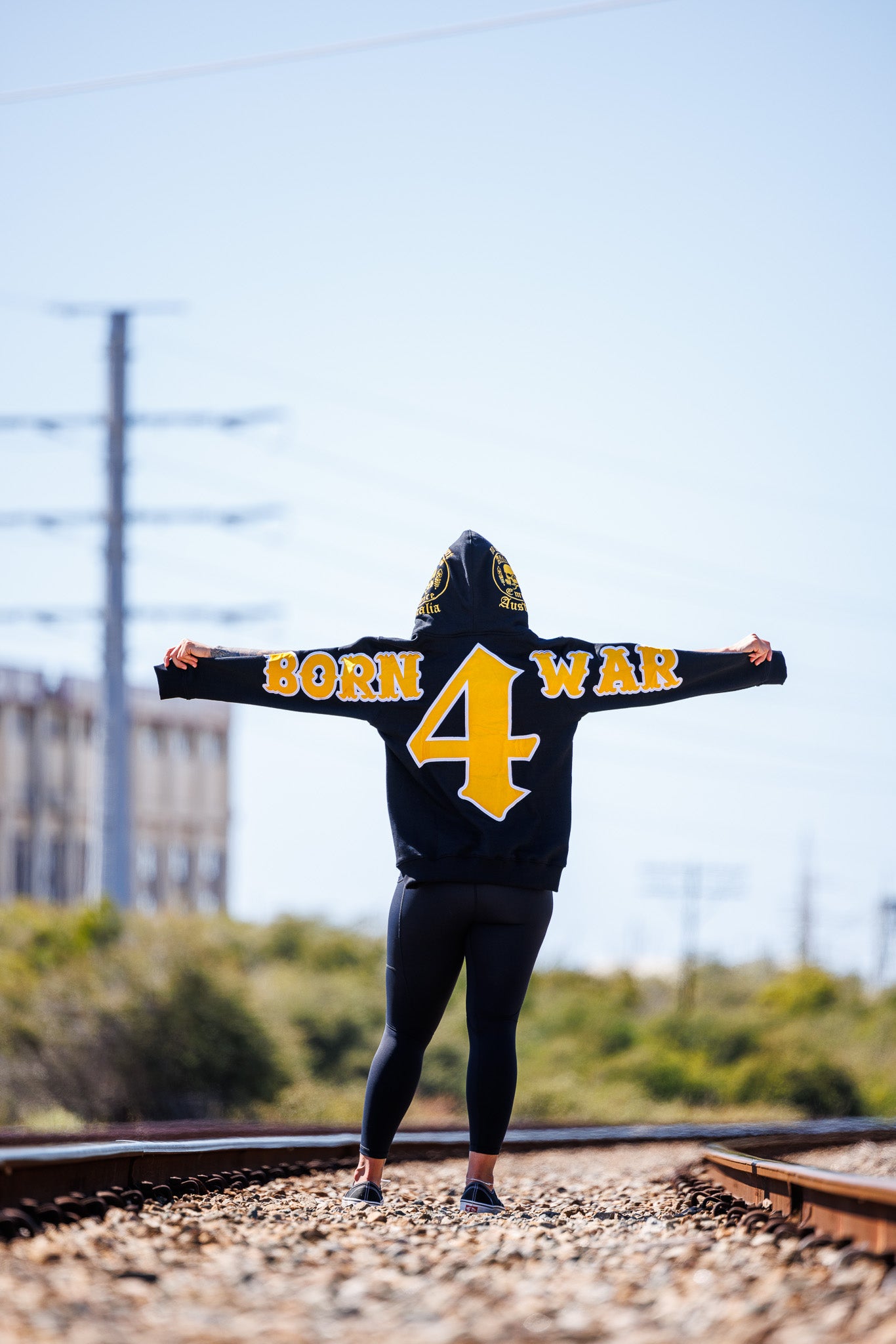 Born For War Embroidered Hoodie
