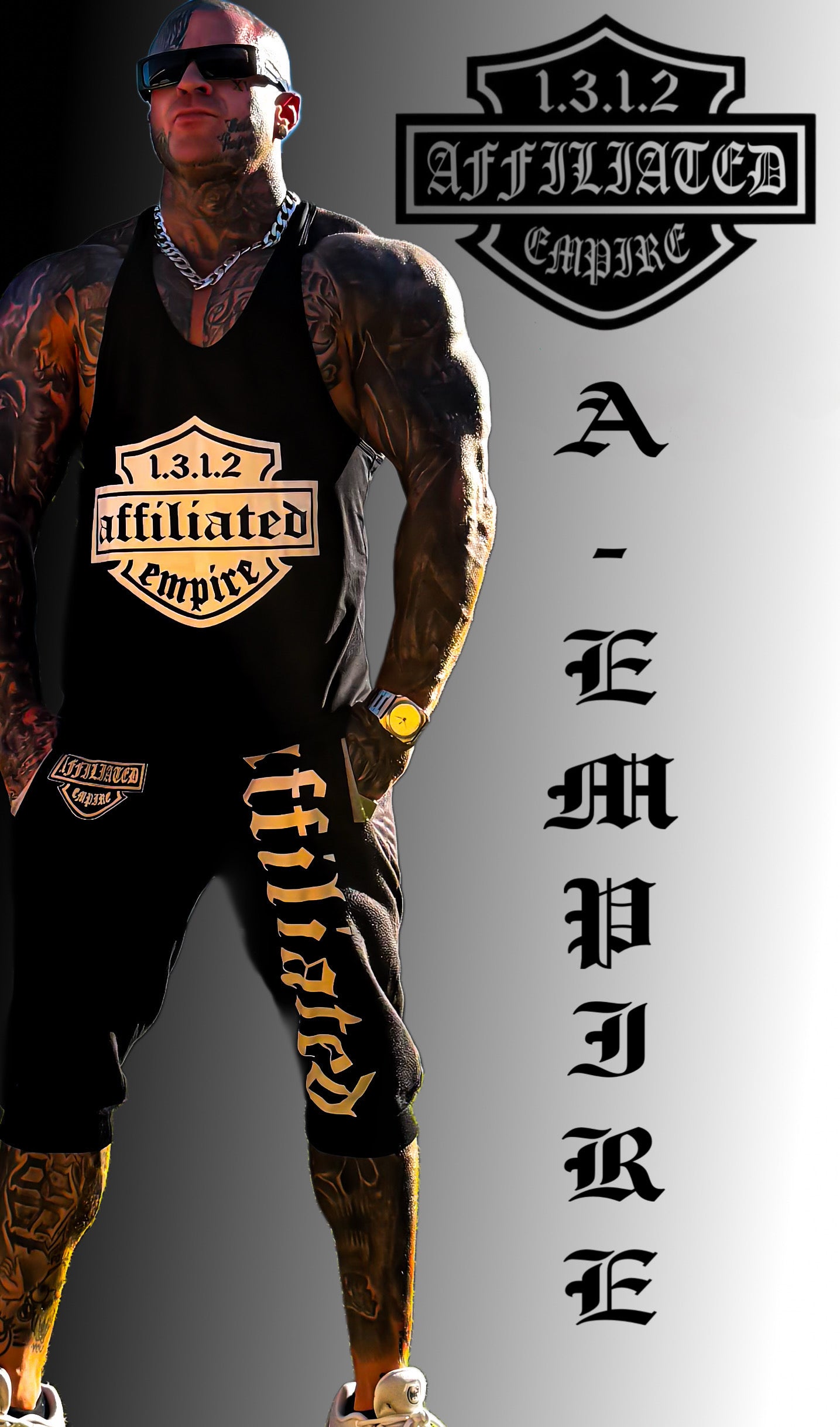 Affiliated Empire - no comment / 1312 logo stringer singlets