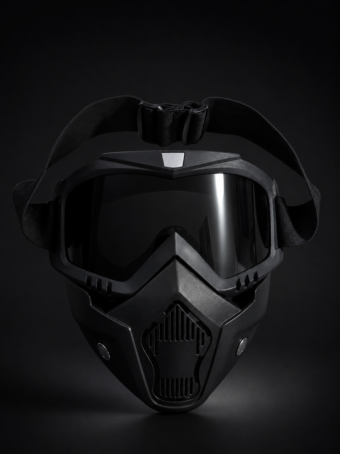 Full face rider masks.