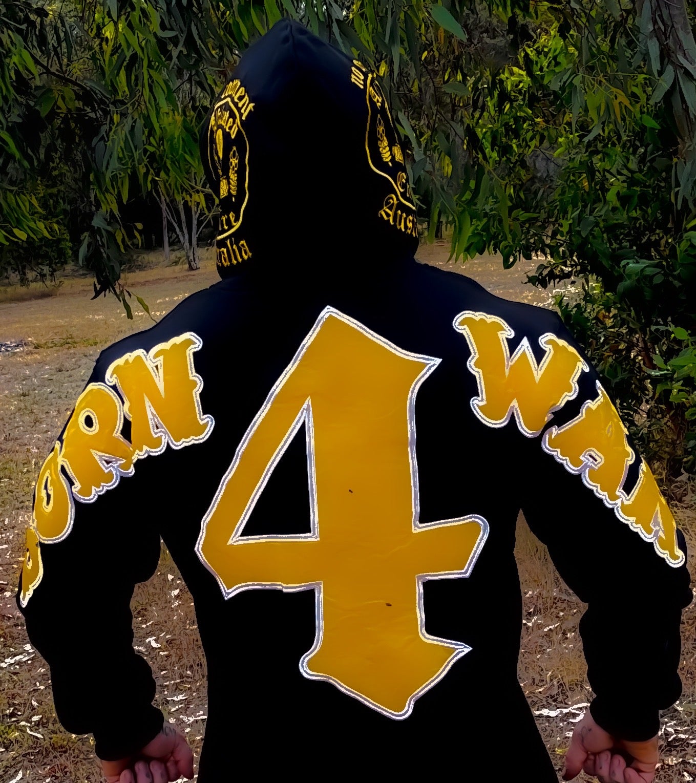 Born For War Embroidered Hoodie