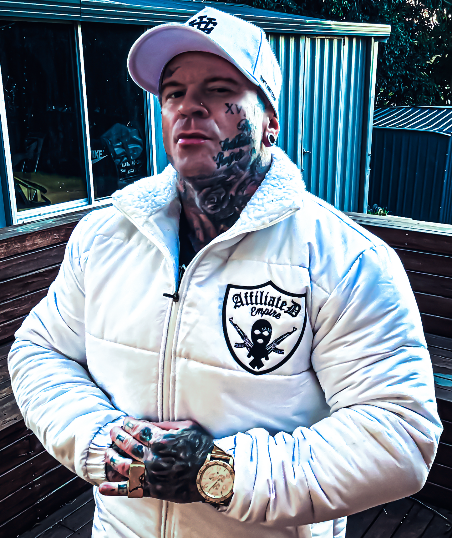 AE White Thermal Puffer Jacket