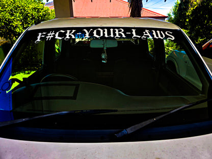AFFILIATED EMPIRE and FYL - car banner window stickers / decals.