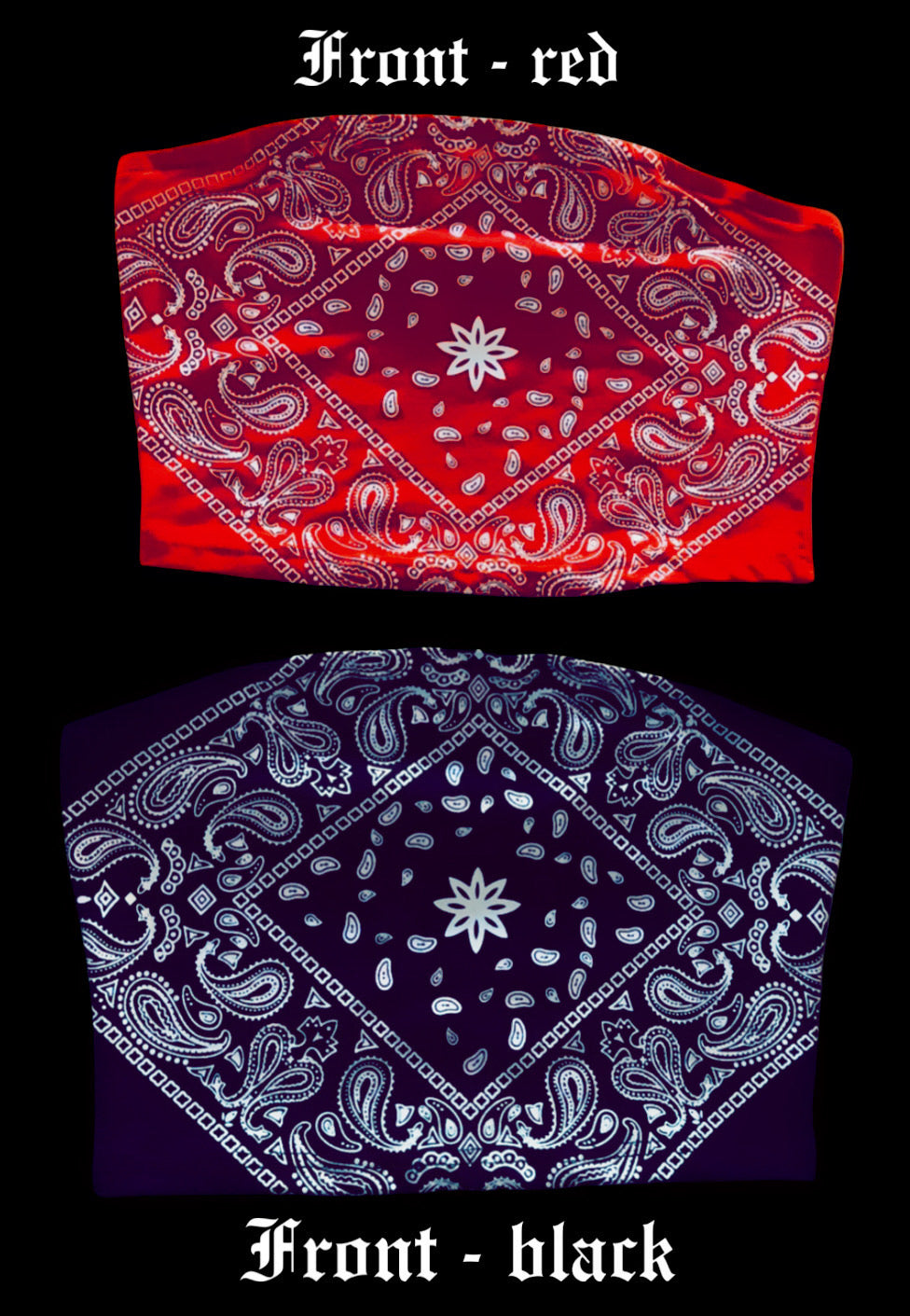 Affiliated bandana pattern - women’s 1312 logo boob tube.