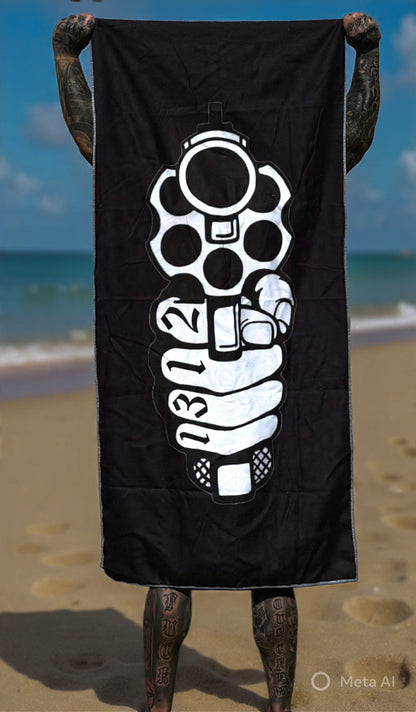 Affiliated - no comment / 187 tattoo girl / 1312 revolver - beach towels.