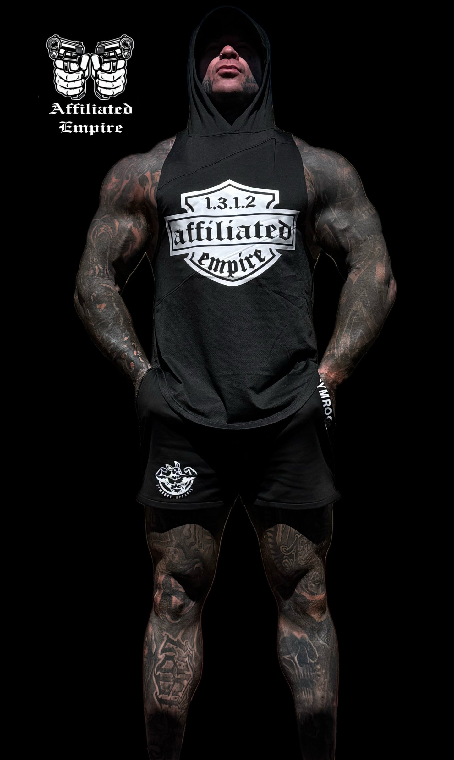 1312 - Hooded gym tank tops.