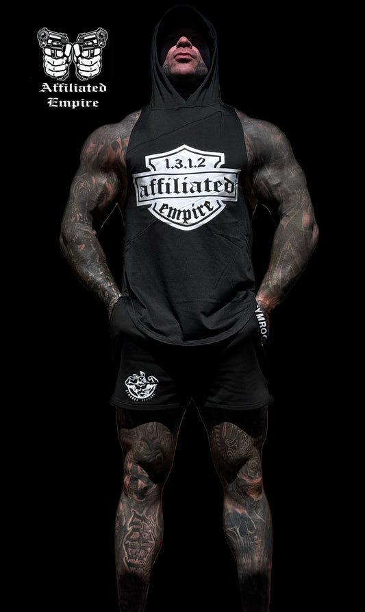 1312 - Hooded gym tank tops.