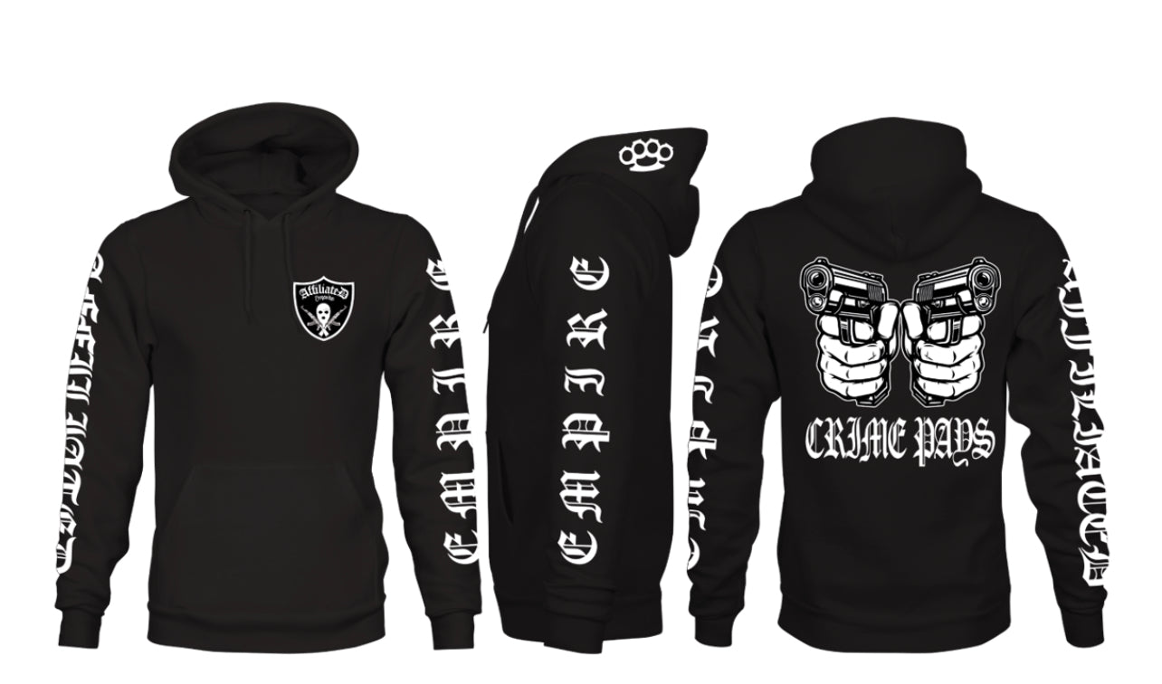 Unisex Crime Pays Hoodie